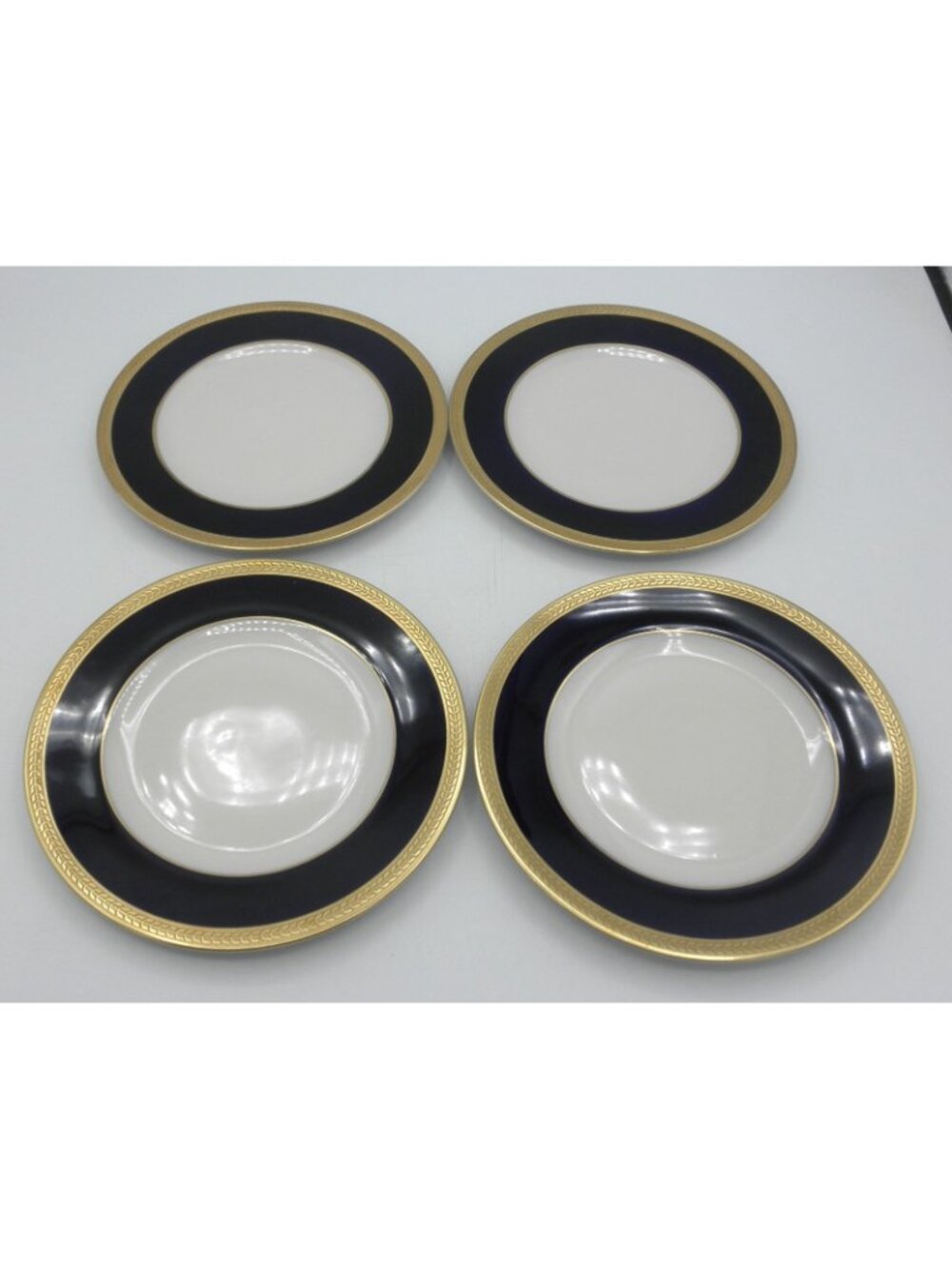 Diane Cobalt Blue Band by Syracuse 6-1/4 Inch Bread Plate set of 4 SY DIACB - Picture 6 of 6